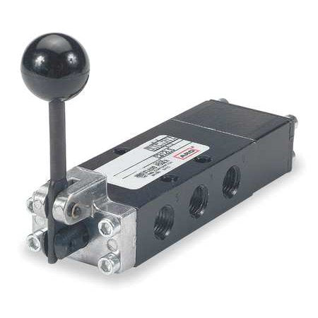 ARO E312LS 1/4" Manual Air Control Valve with 4-Way, 3-Position Air Valve Type